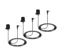 QUARKZMAN Lot De 3 Micro Cravate Lavalier Micro Cravate Directionnel 1.5m | Microphone À Condensateur Mono Coude 3.5mm, Filaire Mini Micro Cravate Pour Enseignants Conférenciers