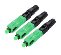 QUARKZMAN Lot de 3 Sc/Apc Connecteur Rapide en Fibre Optique Monomode Sc | Intégré pour Réseau Catv, Connecteur Rapide en Fibre Optique