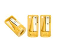 QUARKZMAN Lot de 3 Taille-Crayons de Menuisier, Taille-Crayon Portable pour le Travail du Bois (Jaune)