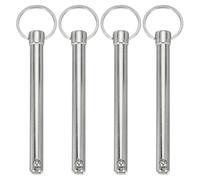 QUARKZMAN Lot de 4 Goupille à libération rapide Diam 3/8"(10mm) | Accessoires marine, en acier au carbone pour toit Bimini, Longueur utile 3.23"(82mm), Longueur totale 4.92"(125mm)