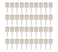 QUARKZMAN Lot de 40 pointes de polissage montées sur mandrin en feutre de laine, tête de 16 mm, tige de 1/8 pouce, mèches de polissage cylindriques, fraises, meule de polissage en feutre
