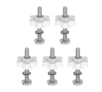 QUARKZMAN Lot de 5 Boulons à Tête Hexagonale pour Rail en T, M5 x 40 mm, Boulons Filetés M5 x 25 mm, Écrou Hexagonal avec Rondelle pour Gabarits et Fixations de Menuiserie, Blanc