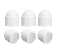 QUARKZMAN Lot de 6 cache-écrous hexagonaux M20x30x40 mm, capuchons de protection en plastique blanc pour vis et boulons, pour mobilier d'intérieur et d'extérieur, boulons automobiles