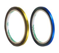 QUARKZMAN Lot de Ruban Adhésif Washi 0,2 Pouce x 55 Yards, Ruban Réfléchissant Métallisé Holographique pour Emballage et Décoration de Vacances, Bricolage (2 Rouleaux, Ton Or + Bleu)