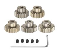 QUARKZMAN M0.6 Jeu De Pignons à Broche De 3,175 mm (1/8") - 21T 22T 23T 24T 25T - En Alliage D'Aluminium Pour Moteurs De Voiture Rc 1/10 (Lot De 5)