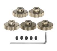 QUARKZMAN M0.6 Jeu De Pignons à Broche De 3,175 mm (1/8") - 29T 30T 31T 32T 33T - En Alliage D'Aluminium Pour Moteurs De Voiture Rc 1/10 (Lot De 5)