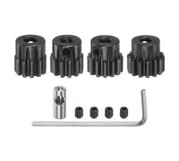 QUARKZMAN M1 Mod1 Pignon Engrenage Ensemble 5mm Arbre 11T 12T 13T 14T Moteur Engrenages Durci Acier Pignon Engrenage avec 3.17mm Coupleur pour RC Voiture (4pcs)