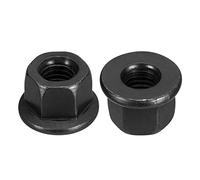 QUARKZMAN M10 Bride Hexagone Verrouillage Écrous, 2pcs Grade 12.9 carbone Acier Noir Oxydé Fini Hex Bride Écrous pour Machines