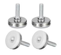 QUARKZMAN M10x35X30 Filetage Réglable Meubles Niveleurs Vis 4pcs Vis sur Tables Chaise Pieds Patins pour DIY Meuble Table Chaise Sofa Canapé, Argent Ton