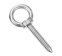 QUARKZMAN M10x60mm Pitons A Oeil 4x1.6x1.6 Pouce 304 Acier Inoxydable Pitons A Oeil Crochets Pour Hamac Pour Screw Eyes suspendu Balancoire, Yoga Hammock Stand, Pack Of 1