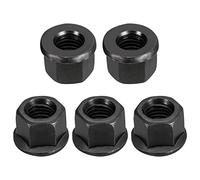 QUARKZMAN M14 Bride Hexagone Verrouillage Écrous, 5pcs Grade 10.9 carbone Acier Noir Oxydé Fini Hex Bride Écrous pour Machines