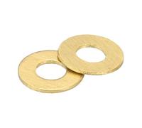 QUARKZMAN M2.5 Rondelle Plate, 300 Pcs Rondelles Plates à Anneau en Laiton 6mm OD 0.5mm Épais Joint d'Étanchéité en Métal pour Vis, Boulons, Écrous