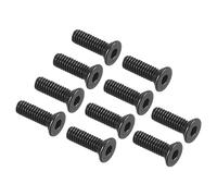 QUARKZMAN M2,5 x 8mm Hex Douille Plat Tête Fraisée Vis 50pcs Noir
