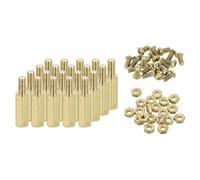 QUARKZMAN M3 Male Hexagone En Laiton Entretoises Vis Ecrous, 20 Ensemble Colonne Hexagonale Vis Ecrou Kit Assortiment M3*13+6 Entretoise Filetée pour Tarte aux framboises PCB Motherboard DIY