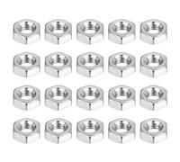 QUARKZMAN M3 Métrique Hexagonal Hexagonal Écrou x 100pcs Métal Femelle Filetage pour Matériel Fixations Connecteur Machines Appareils, Argent Ton