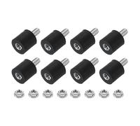 QUARKZMAN M3 Supports En Caoutchouc, 8Pcs 8x8mm(DxH) Cylindriques Anti-Vibrations Isolateur Amortisseur Avec Ecrous A Serrage Pour Bobine De Voiture Generateurs Compresseurs D'Air
