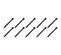 QUARKZMAN M3 x 45mm Hex Tête Vis x 20 pcs 12.9 Alliage Acier Partiellement Filetage Capuchon Boulon Fixations pour Maison Construction Bâtiment Machine Outil, [Noir, Poêle Diriger]
