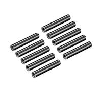 QUARKZMAN M3 x 50mm Rond Aluminium Colonne Alliage Entretoise Entretoise Goujon Fixation x 10pcs Modèle Espacement Vis Montant pour Connexion Tiges, [Noir]