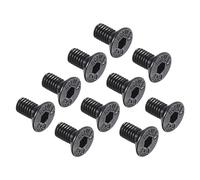 QUARKZMAN M3 x 6mm Hex Douille Plat Tête Tête fraisée Vis x 100PCS 10.9 Alliage Acier Douille Tête Bouchon Vis Boulons pour Machines et Meubles, [Noir]