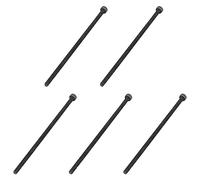 QUARKZMAN M3x80mm Vis à tête hexagonale x 5 Pcs 14,9 Alliage Acier Moleté Antidérapant Capuchon Boulon Attaches pour Maison Construction Bâtiment Machine Outil, [Noir, Tête Cylindrique]