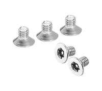 QUARKZMAN M4-0.7 X 6mm Vis À Tête Plate Torx Anti-Vol, 20 Pcs 304 Acier Inoxydable, Entraînement Torx, Tête Fraisée, Filetage Complet, Argenté