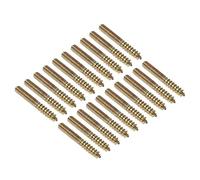 QUARKZMAN M4x30mm Cintre Boulon Vis Double Filetage x 20PCS Carbone Acier Double Tête Vis pour Canapé Jambes, [Bronzé]