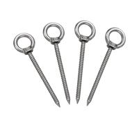 QUARKZMAN M4x55mm Pitons À Oeil 2.9x0.7x0.7 Pouce 304 Acier Inoxydable Pitons À Oeil Crochets Pour Hamac Pour Screw Eyes suspendu Balançoire, Yoga Hammock Stand, Pack De 4