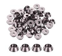 QUARKZMAN M5 Rondelles de Coupelle Conique, Joints en Aluminium Anodisé de Tête de Coupelle pour Vis RC/FPV/PC/Drone/Accessoires Mécaniques Pièces de Modèle, Paquet de 60 (Gris Titane)