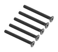 QUARKZMAN M5 x 50mm Hex Douille Plat Tête Fraisée Vis x 20PCS 10.9 Carbone Acier Douille Tête Bouchon Vis Boulons pour Machines et Meubles, [Noir]
