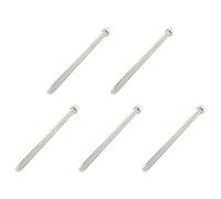 QUARKZMAN M5x100mm Hex Tête Vis x 5 pcs Inox Acier Moleté Antidérapant Capuchon Boulon Fixations pour Maison Construction Bâtiment Machine Outil, [Argent, Poêle Tête]