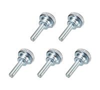 QUARKZMAN M5x20mm Pouce Vis x 5pcs Plat Moleté Tête Entièrement Fileté pour Affichage Industrie et Accueil Appliance Industrie, [Argent Bleu]