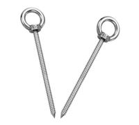 QUARKZMAN M5x80mm Pitons À Oeil 4.1x1x1 Pouce 304 Acier Inoxydable Pitons À Oeil Pour Hamac Pitons À Oeil Pour suspendu Balançoire, Yoga Hamac Support, Pack De 2