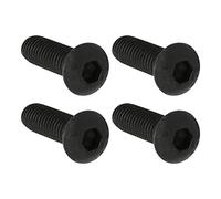 QUARKZMAN M6 Filetage 23mm Long Douille Bouchon Vis x 4PCS Métal Acier Hexagonale Tête Boulon pour Armoires Meubles Fabrication Automobile, [Noir, Gauche Main]
