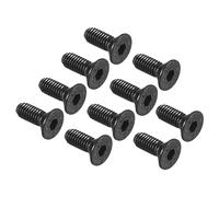 QUARKZMAN M6 x 16mm Hex Douille Plat Tête Tête fraisée Vis x 20PCS 10.9 Alliage Acier Douille Tête Bouchon Vis Boulons pour Machines et Meubles, [Noir]