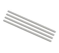 QUARKZMAN M6 x 200mm Entièrement Fileté Goujons x 4pcs 304 Inox Acier Tige Barre Clous Droit Main Filetages pour Travail Du Bois, [Argent Ton]