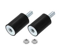 QUARKZMAN M8 Supports En Caoutchouc, 2Pcs 24x40mm(DxH) Cylindriques Anti-Vibration Isolateurs D'Amortisseur Avec Ecrou A Serrage Pour Car Bobbin Generator Air Compressors