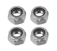 QUARKZMAN M8 x 1,25 mm Hex Verrouillage Écrou x 4PCS 304 Acier Inox Acier Gauche Main Filetage Verrou Inséré Hex Écrou Fixations pour Machines Fixation, [Argenté]