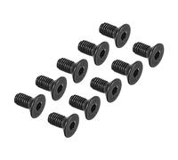 QUARKZMAN M8 x 16mm Hex Douille Plat Tête Fraisée Vis x 20PCS 10.9 Alliage Acier Douille Tête Bouchon Vis Boulons pour Machines et Meubles, [Noir]