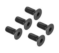QUARKZMAN M8 x 20mm Hex Douille Plat Tête Fraisée Vis x 20PCS 10.9 Alliage Acier Douille Tête Bouchon Vis Boulons pour Machines et Meubles, [Noir]