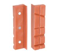 QUARKZMAN Mâchoires Magnétiques pour étaus de 4 Pouces avec Rainures en V, coussins en Nylon Souple pour Établi, Protecteurs Polyvalents pour Menuiserie, Plomberie, Jaune