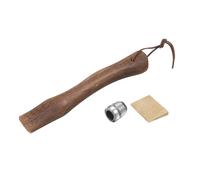 QUARKZMAN Manche De Hache en Bois De Remplacement 10.2" Manche De Hachette Universel en Hickory avec Coin en Bois Et Rond pour Hache De Camping Et Jardinage