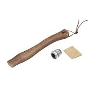 QUARKZMAN Manche De Hache en Bois De Remplacement 13" Universel Manche De Hachette en Hickory avec Coin en Bois Et Rond pour Hache De Camping Jardinage