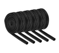 QUARKZMAN Manchons Coupe-Feu pour Tresse d'Isolation de Fil, Gaine en Fibre de Verre Enduite de Silicone Haute Température pour Le Câblage Électrique des Conduites Automobiles Noir 3mm