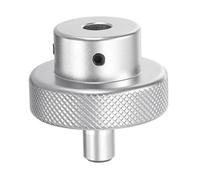 QUARKZMAN Manivelle en Alliage D'Aluminium 40mm OD 8mm Alésage Manivelle de Tour avec Poignée Rotative Poignée de Fraiseuse en Aluminium avec Clé et 2 Vis pour Fraiseuse Tour, Ton Argenté