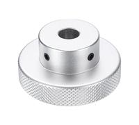 QUARKZMAN Manivelle en Alliage D'Aluminium 60mm OD 12mm Alésage Ton Argent | Poignée de Machine de Fraisage en Aluminium, Poignée de Machine à Outils avec t 2 Vis pour Tour de Fraisage