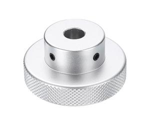 QUARKZMAN Manivelle en Alliage D'Aluminium 60mm OD 12mm Alésage Ton Argent | Poignée de Machine de Fraisage en Aluminium, Poignée de Machine à Outils avec t 2 Vis pour Tour de Fraisage