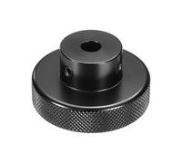 QUARKZMAN Manivelle en Alliage D'Aluminium Anodisé 8mm Alésage 50mm OD Bouton Moleté Poignée Tournante avec Clé pour Fraiseuse Tour Plateforme de Déplacement de Glissière, Noir
