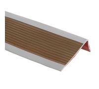 QUARKZMAN Marchepied En Caoutchouc, 3.28 ft Protège-Marche Autocollant Antidérapant, Bande De Protection Pour Escalier Intérieur Et Extérieur, Gris/Brun