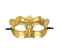 QUARKZMAN Masque de Mascarade, Masque de Mardi Gras pour Homme Demi-Visage Costume d'Halloween pour Bal Masqué Fête d'Anniversaire Gras, Style Jazz Masculin Or