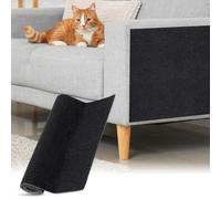 QUARKZMAN Mat Autoadhésif pour Griffer Chat, 1 Rouleau 23.6" x 11.8" Protecteur De Canapé Contre Griffes De Chat pour DIY Sofa, Wall, Doors, Tapis Anti-Griffes pour Chat À Découper, Black